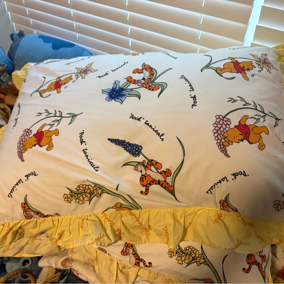 Disney Other - Vintage Disney Winnie the Pooh Tigger  Poohtanicals duvet & ruffle pillow shams